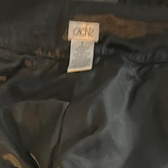 Cache Black Suede Pants Size 6 - Picture 7 of 9